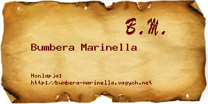 Bumbera Marinella névjegykártya
